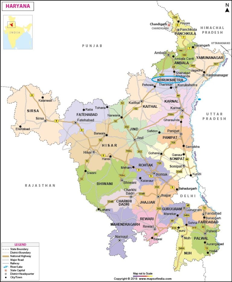 List of Districts of Haryana | Haryana District Map 2023 PDF Download ...